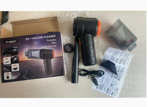 Mini aspirateur de voiture sans fil, Portable, relevable, intégré, appareil de nettoyage deux en un pour voiture domestique - LA MAISON DES KDOS