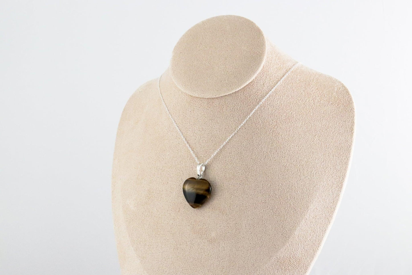 Tiger's Eye Pendant - Heart-1