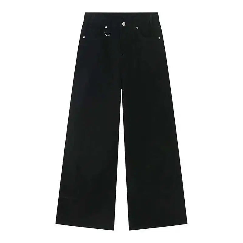 IEFB-Pantalon en Denim Délavé Bleu Vieil pour Homme, Jean Droit, Décontracté, Jambes Larges, Nouvelle Mode, Été, FjC354 - LA MAISON DES KDOS