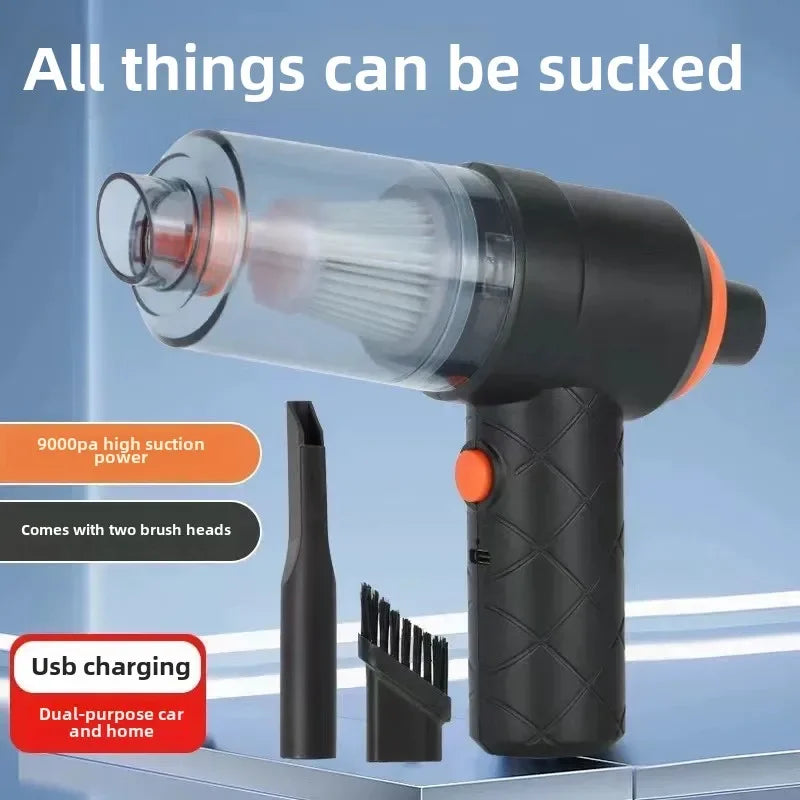 Mini aspirateur de voiture sans fil, Portable, relevable, intégré, appareil de nettoyage deux en un pour voiture domestique - LA MAISON DES KDOS
