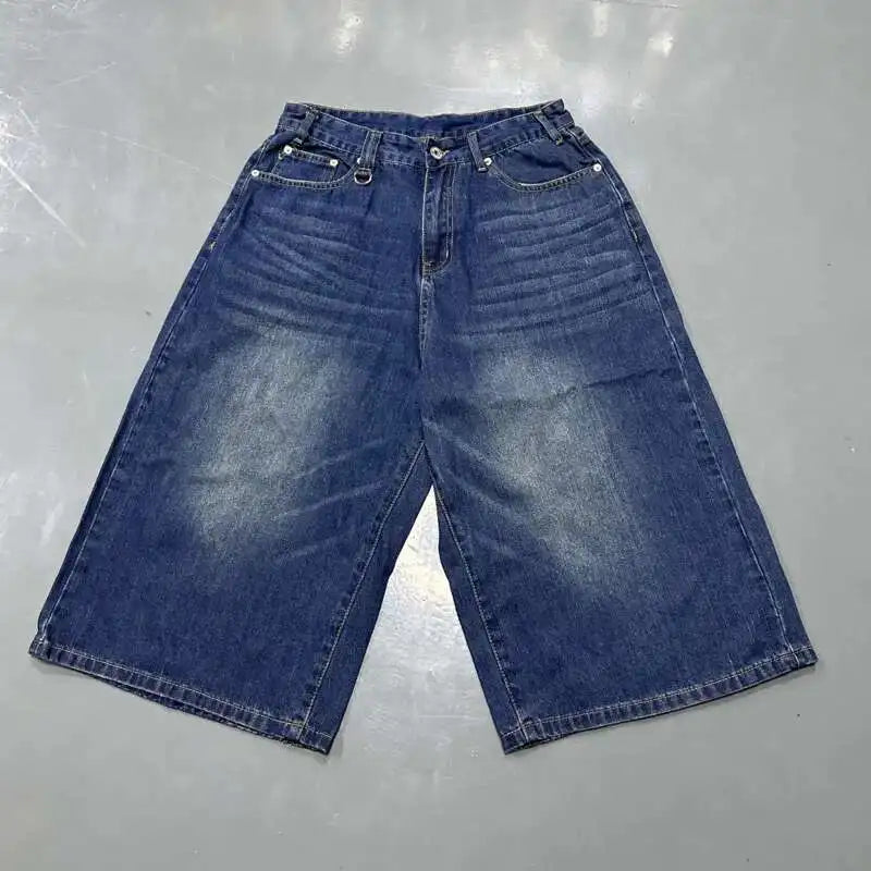 IEFB-Pantalon en Denim Délavé Bleu Vieil pour Homme, Jean Droit, Décontracté, Jambes Larges, Nouvelle Mode, Été, FjC354 - LA MAISON DES KDOS