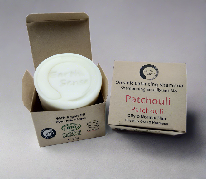 Organic Certified Balancing Solid Shampoo - Patchouli - Oily & all Hair Types 60g-0