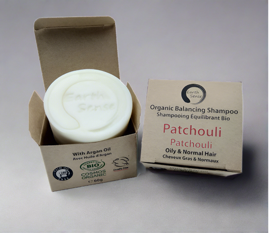Organic Certified Balancing Solid Shampoo - Patchouli - Oily & all Hair Types 60g-0