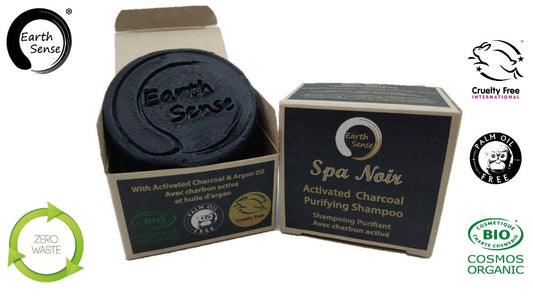 Organic Certified Spa Noir - Solid Shampoo with activated charcoal - 60g-0