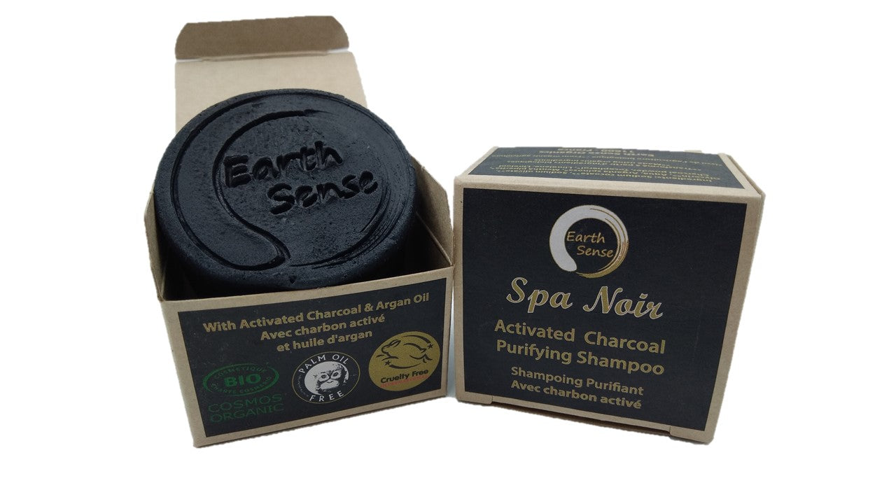 Organic Certified Spa Noir - Solid Shampoo with activated charcoal - 60g-1