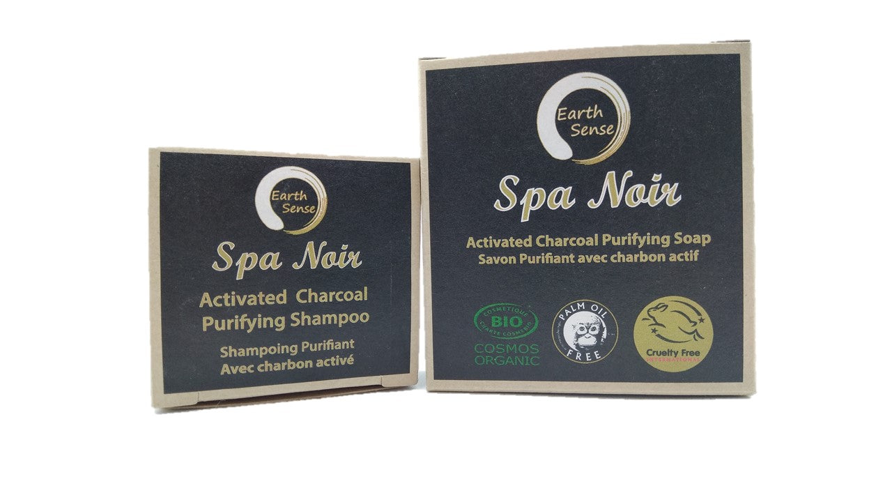 Organic Certified Spa Noir - Solid Shampoo with activated charcoal - 60g-4
