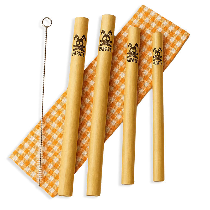 pailles en bambou papate repas bebe